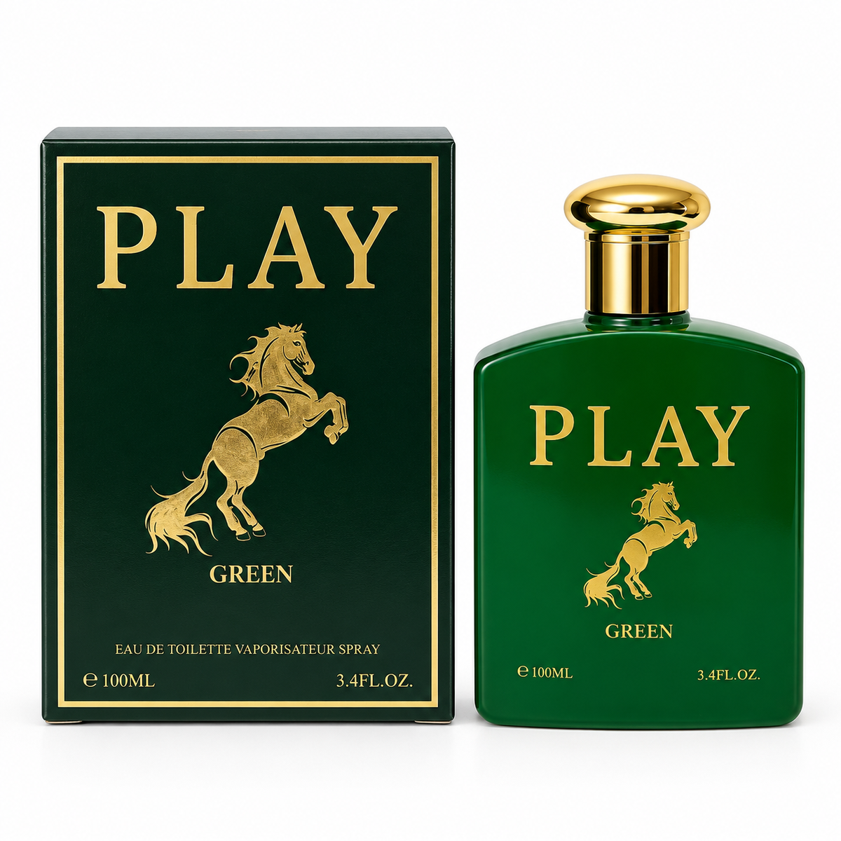 Play Green Eau de Toilette for Men – 3.4 Fl Oz