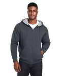 Harriton Men’s Big & Tall Full-Zip Heavyweight Hooded Sweatshirt