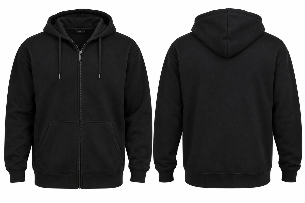 Men’s Big & Tall Full-Zip Hoodie – Heavyweight Fleece