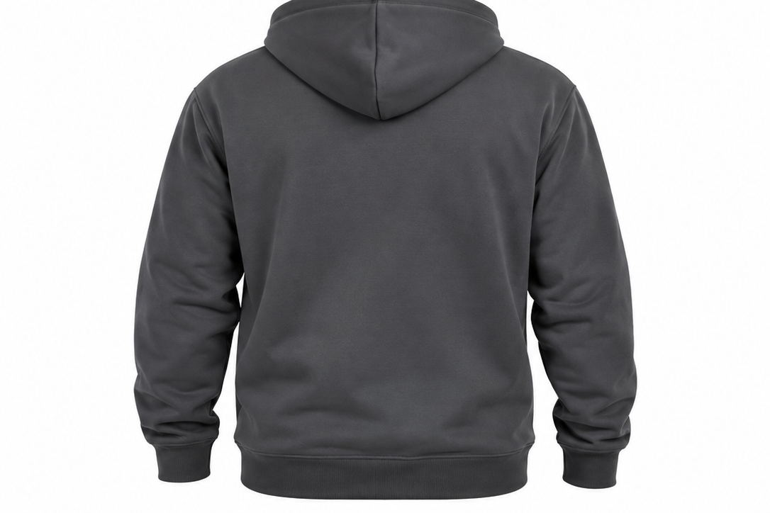 Men's Fleece Pullover Hoodie 2XL Dark Charcoal Gray Long Sleev